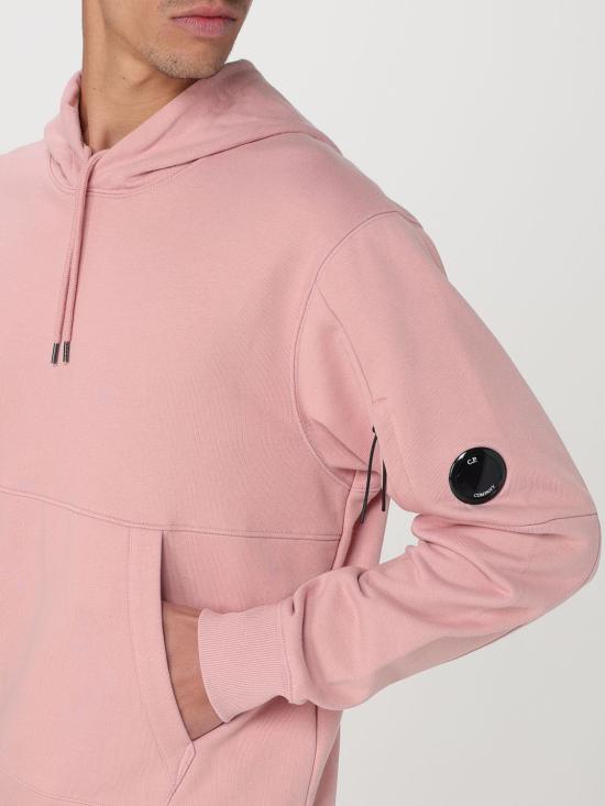 25FW 씨피 컴퍼니 다이애그널 레이즈드 플리스 후드 티셔츠 18CMSS024A005086W 520 Pink - C.P. COMPANY