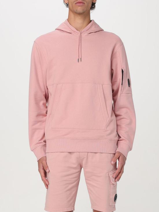 25FW 씨피 컴퍼니 다이애그널 레이즈드 플리스 후드 티셔츠 18CMSS024A005086W 520 Pink