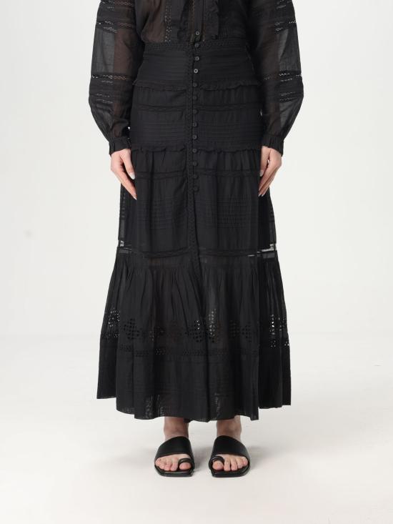 25SS 이자벨마랑에뚜왈 롱 스커트 JU0282FAC1J15E 01BK Black