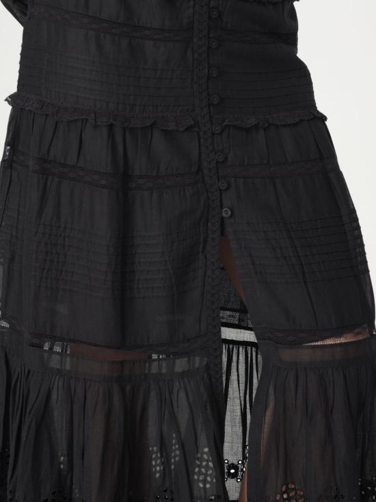 25SS 이자벨마랑에뚜왈 롱 스커트 JU0282FAC1J15E 01BK Black - ISABEL MARANT ETOILE