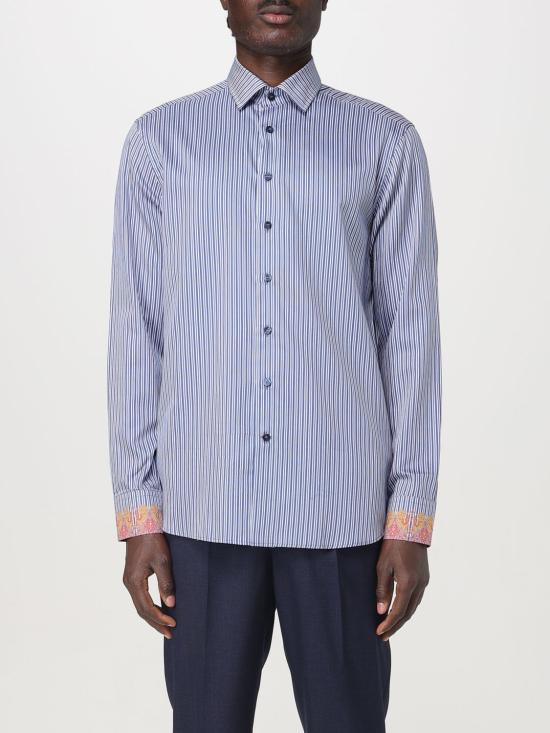 25SS 에트로 긴팔 셔츠 MRIB000199SP4A3 X0883 Gnawed Blue