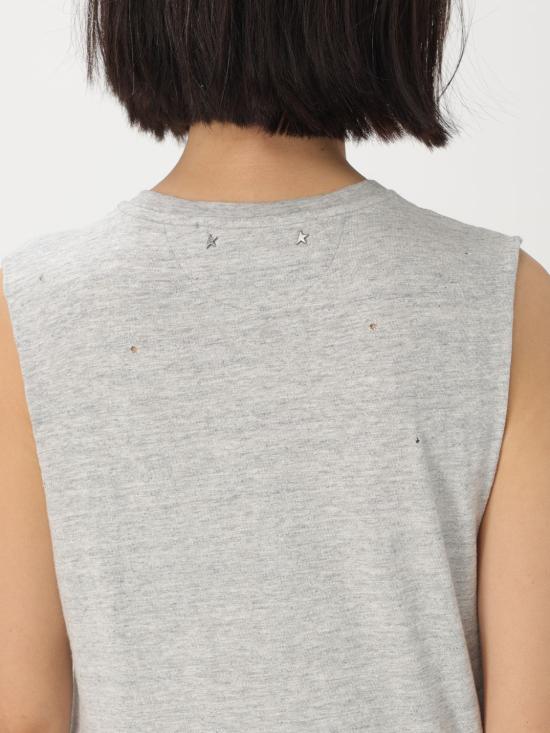 25FW 골든구스 민소매 티셔츠 GWP02187P00188660269 Grey - GOLDEN GOOSE