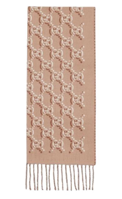 25SS 구찌 GG 섀도우 프린지 울 스카프 8098254G2009779 DOM