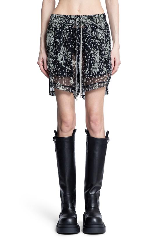  릭 오웬스 숏팬츠 RO01E7377SP10908 Black White - RICK OWENS