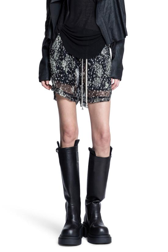  릭 오웬스 숏팬츠 RO01E7377SP10908 Black White - RICK OWENS