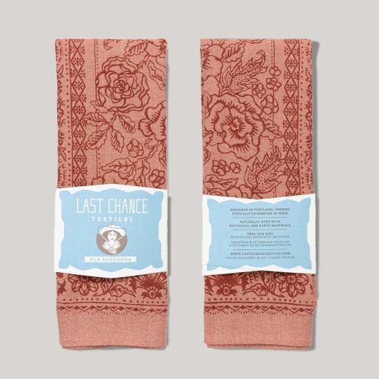  Lola 머플러/스카프 롤라 내추럴 다이 실크 반다나 카메오 핑크 - OTHER BRANDS