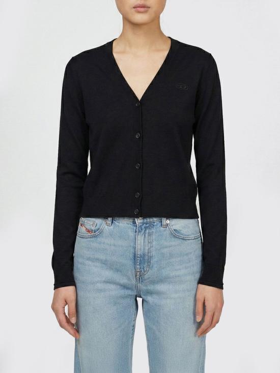 25FW 디젤 컷아웃 로고 엠 알리마 울 가디건 A174990DCCH9XX BLACK DOM