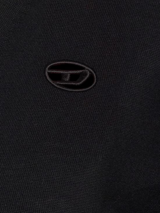 25FW 디젤 컷아웃 로고 엠 알리마 울 가디건 A174990DCCH9XX BLACK DOM - DIESEL