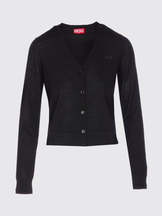 25FW 디젤 컷아웃 로고 엠 알리마 울 가디건 A174990DCCH9XX BLACK DOM - DIESEL