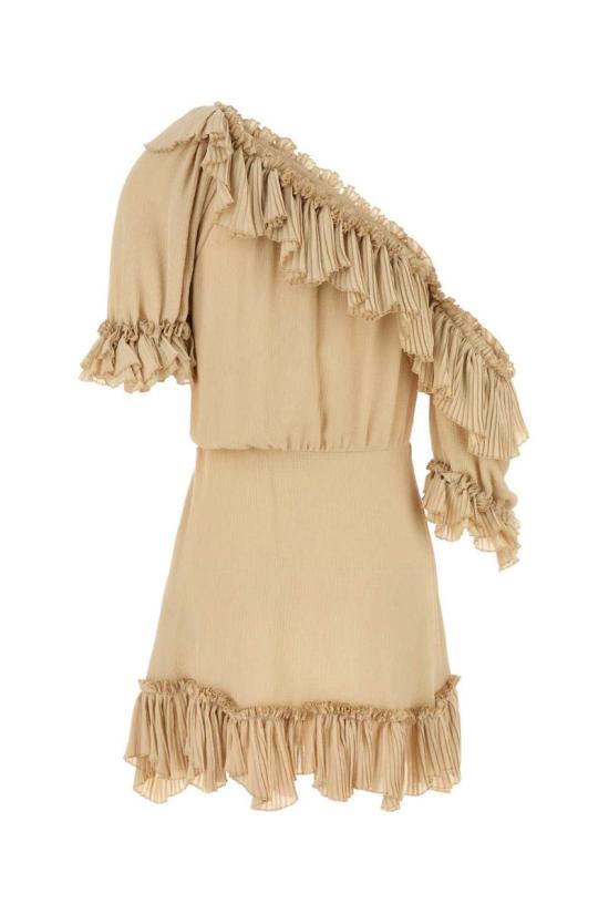 25SS 생로랑 숏 원피스 819589Y3K45 9520 BEIGE O TAN - SAINT LAURENT