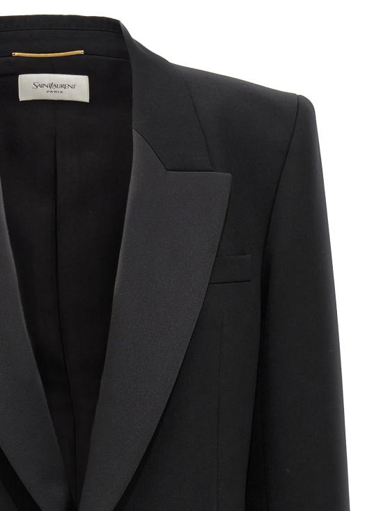 25SS 생로랑 수트 자켓 818718Y7E631000 Black - SAINT LAURENT