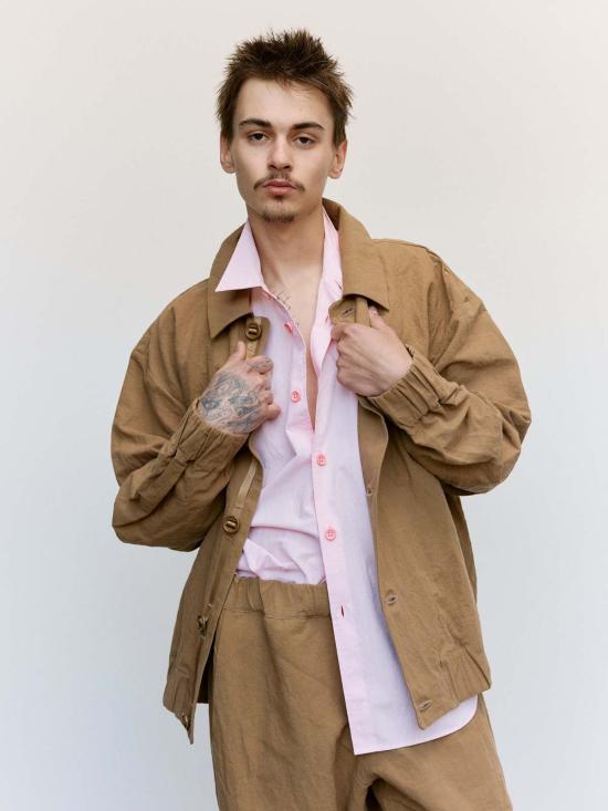  맨틀 긴팔 셔츠 R18 S3 리드 리넨 검