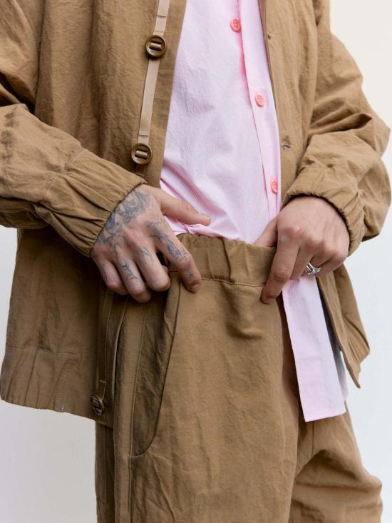  맨틀 긴팔 셔츠 R18 S3 리드 리넨 검 - MAN-TLE