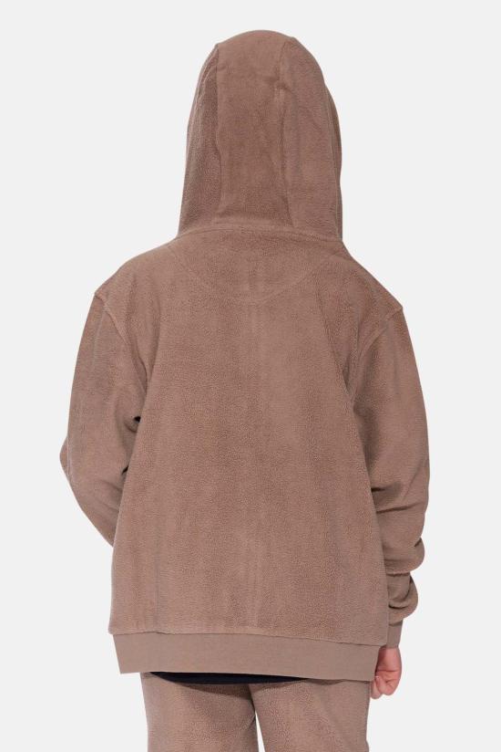  [키즈] 블루&크림 풀오버 키즈  지퍼 후드 토프 - BLUE&CREAM