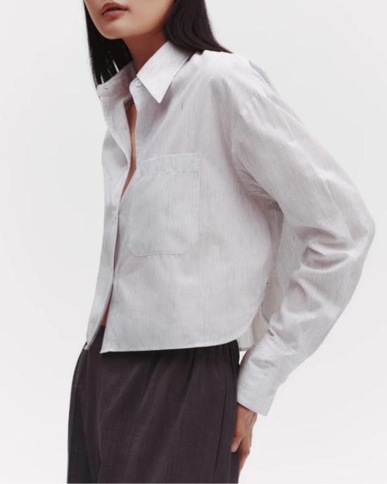  티더블유피 셔츠 Twp 리틀빅조 셔츠 화이트/차콜 - TWP