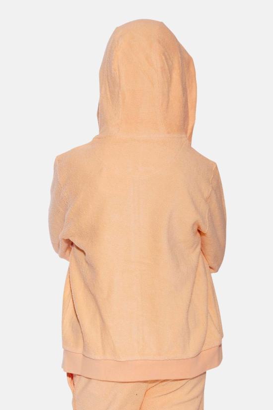  [키즈] 블루&크림 풀오버 키즈  지퍼 후드 티셔츠 복숭아 - BLUE&CREAM