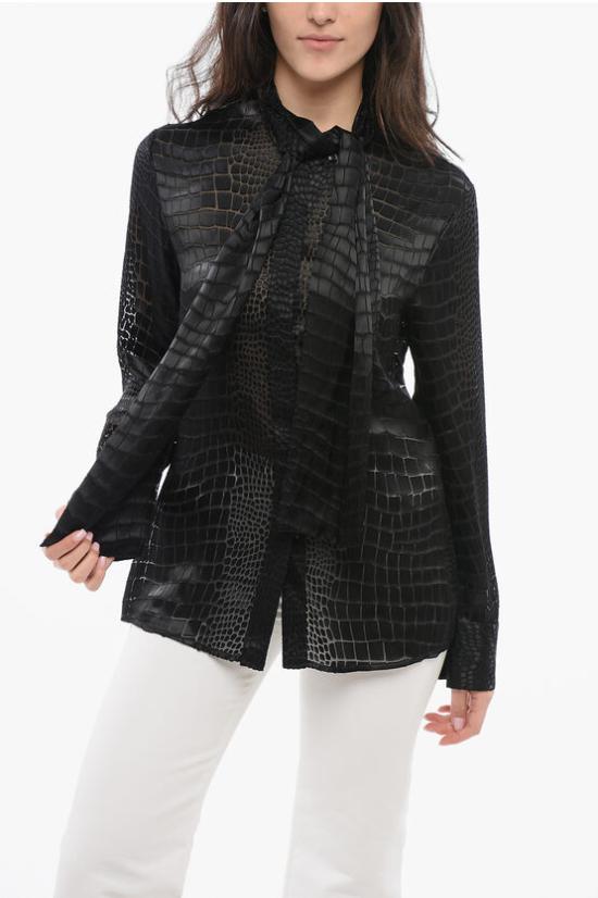  베르사체 블라우스 1011258 1A08784 1B000 Black