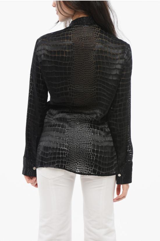  베르사체 블라우스 1011258 1A08784 1B000 Black - VERSACE