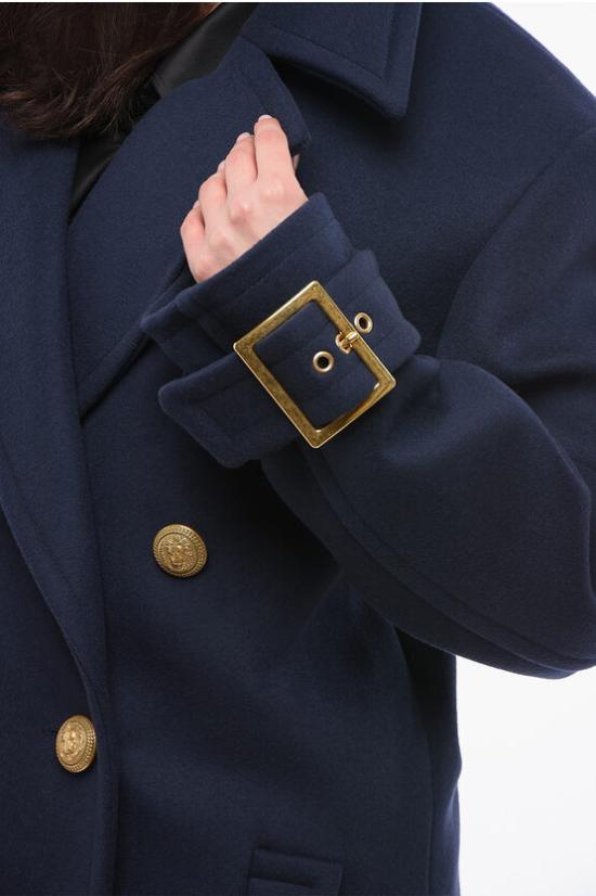  발망 코트 BF1UD095 WB72 6UC Blue - BALMAIN