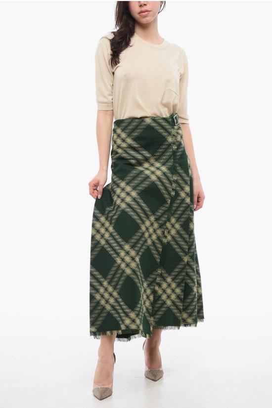  버버리 롱 스커트 8083032B8682 Green - BURBERRY