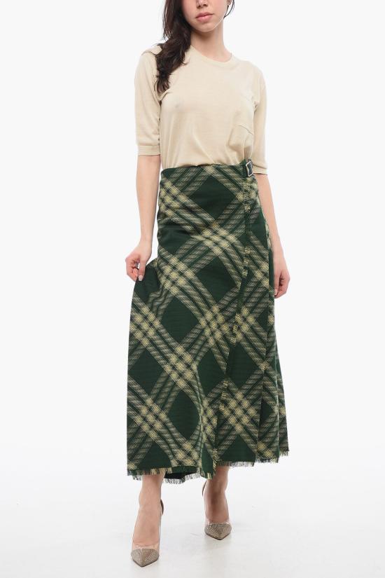  버버리 롱 스커트 8083032B8682 Green - BURBERRY