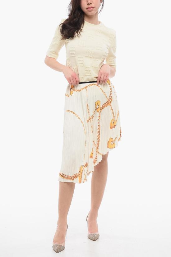  버버리 롱 스커트 8088150156886 B9555 White - BURBERRY