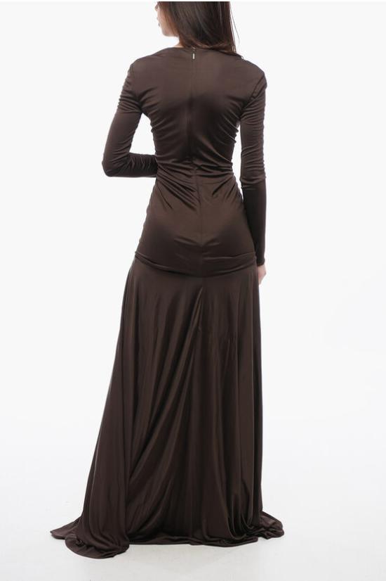  생로랑 원피스 718446Y7F982049 Brown - SAINT LAURENT