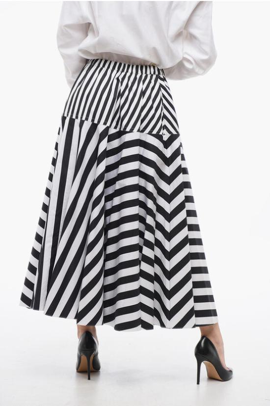  파투 롱 스커트 SK0580168CO 5960 Black White - PATOU