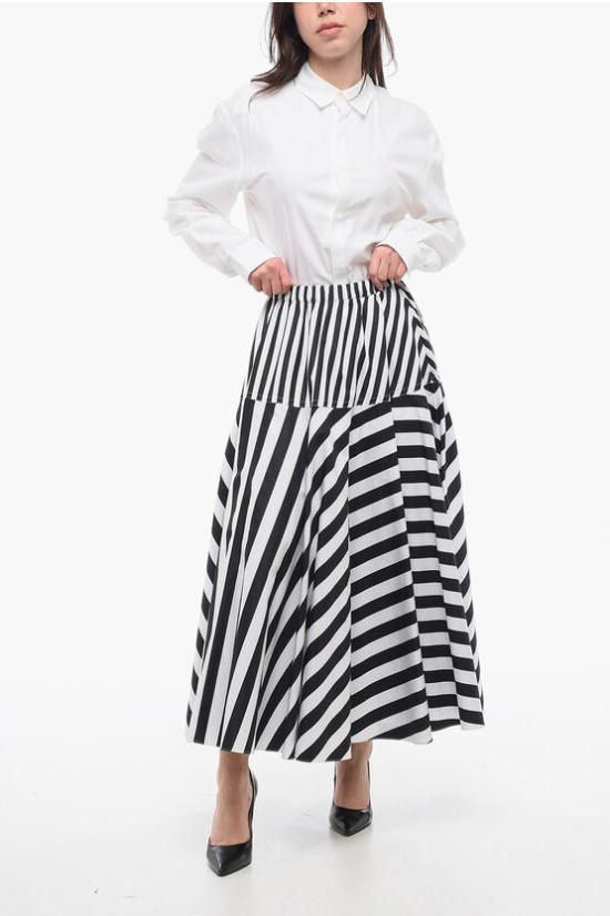  파투 롱 스커트 SK0580168CO 5960 Black White - PATOU