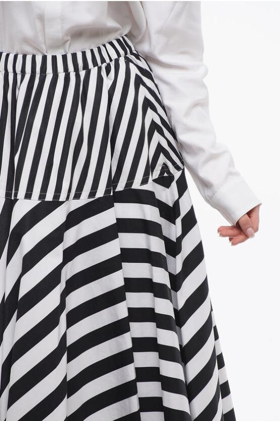  파투 롱 스커트 SK0580168CO 5960 Black White - PATOU