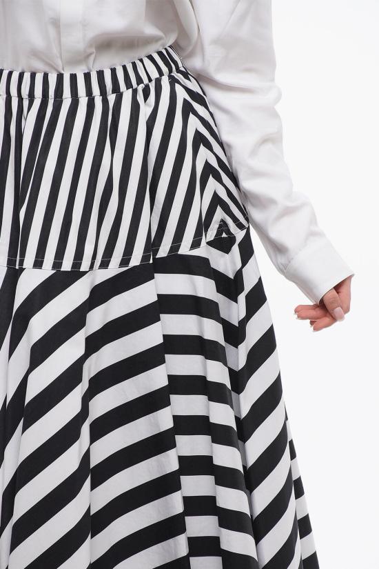  파투 롱 스커트 SK0580168CO 5960 Black White - PATOU