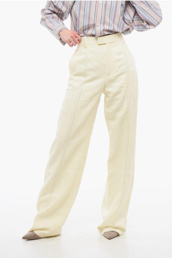  보테가베네타 스트레이트 팬츠 792196V3Z90 9204 Yellow