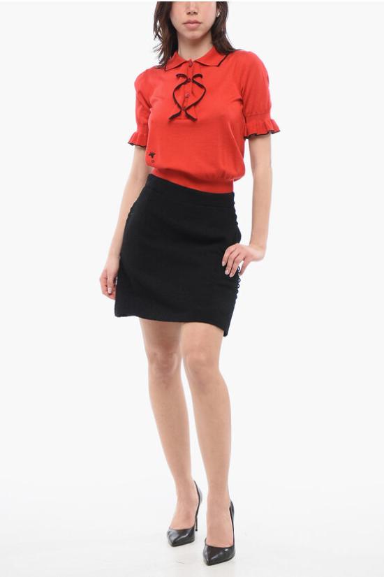  디올 숏 스커트 411J67P1571 9000 Black - DIOR