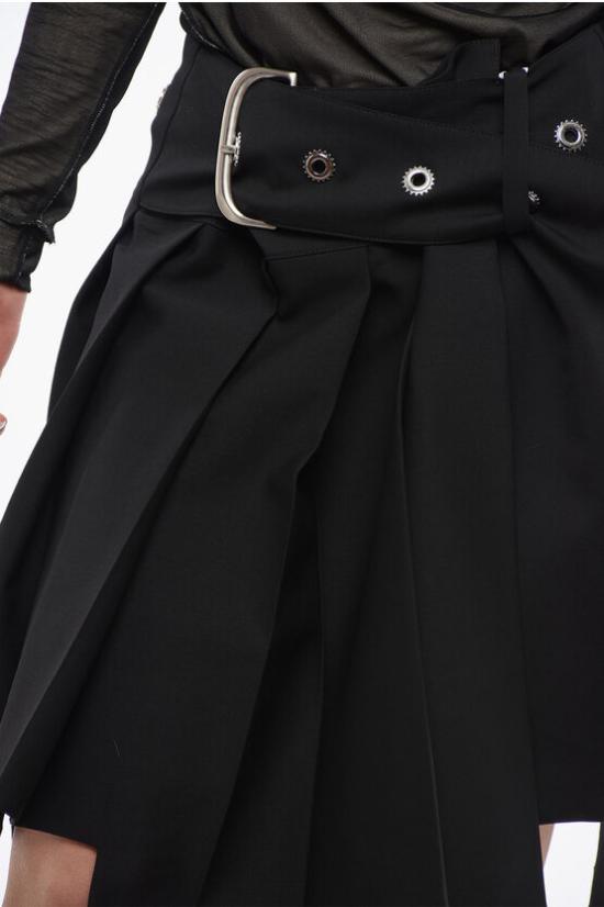  오프화이트 숏 스커트 OWCC179F23 FAB001 1000 Black - OFF WHITE