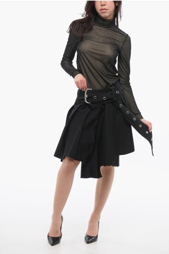  오프화이트 숏 스커트 OWCC179F23 FAB001 1000 Black - OFF WHITE