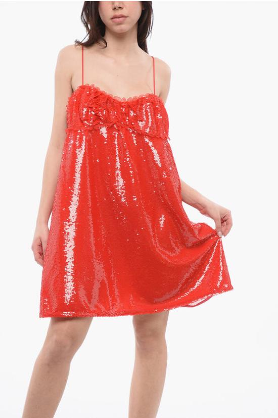  가니 원피스 F8541 403 6494 Red - GANNI