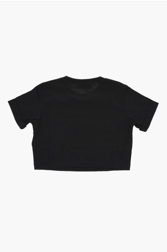  [키즈] 디스퀘어드2 티셔츠 대조적인 로고가 있는 단색 크루넥 - DSQUARED2