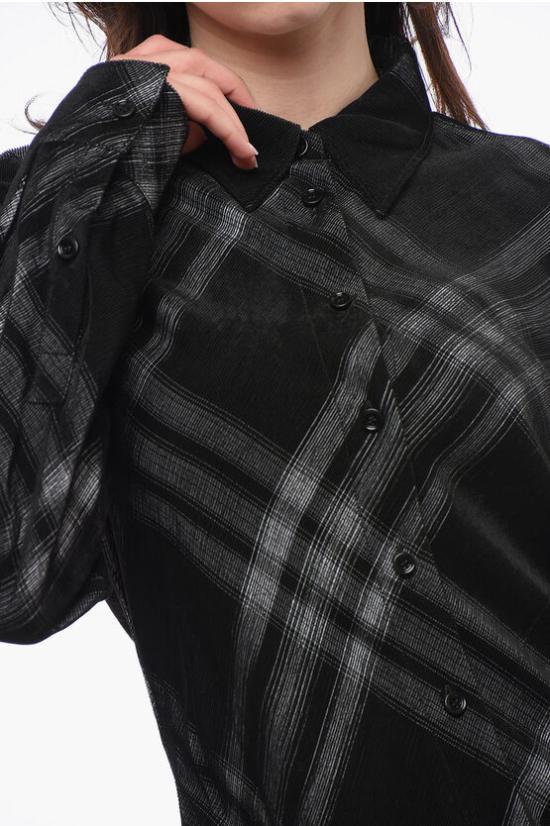  버버리 블라우스 8082904 A7820 MONOCHROME IP PTTN Black - BURBERRY