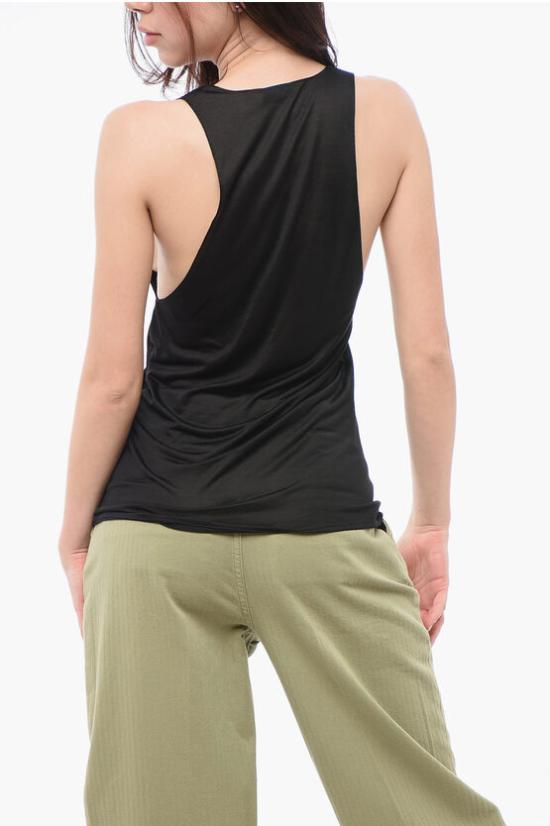  생로랑 민소매 티셔츠 761463 Y37NH 1000 Black - SAINT LAURENT