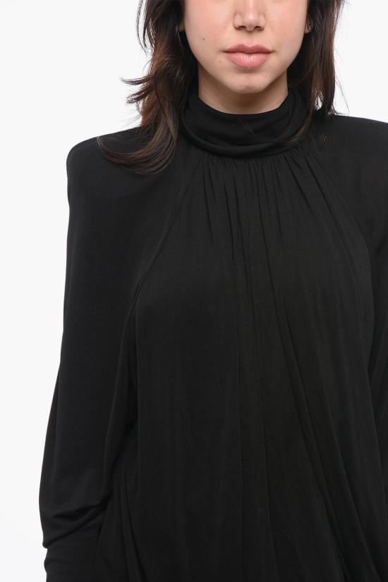  생로랑 숏 원피스 744258 Y6H33 1000 Black - SAINT LAURENT