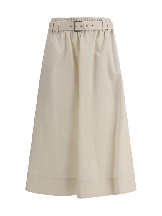 25SS 브루넬로 쿠치넬리 스커트 ML138G3753 C9002 CREAM