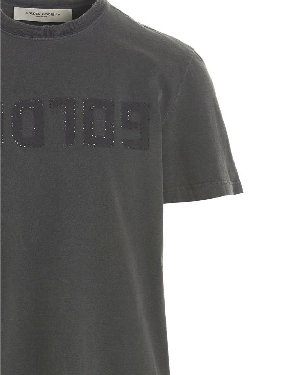 26FW 골든구스 골든 로고 프린트 반팔 티셔츠 GMP01220P0006716031860318 Gray - GOLDEN GOOSE