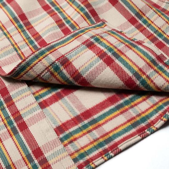  웨어하우스 긴팔 셔츠 Warehouse & Co. 3104 N "B 패턴" 플란넬  레드 - WAREHOUSE