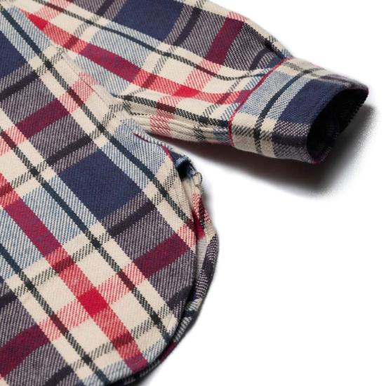  웨어하우스 긴팔 셔츠 앤코 3104 N "D 패턴" 플란넬  블루 - WAREHOUSE