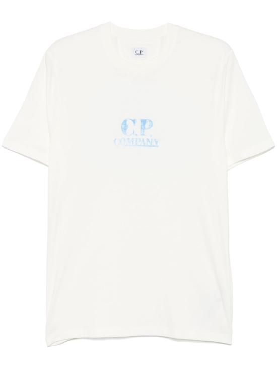 25SS 씨피 컴퍼니 반팔 티셔츠 18CMTS143A 006586W 103 GAUZE WHITE DOM