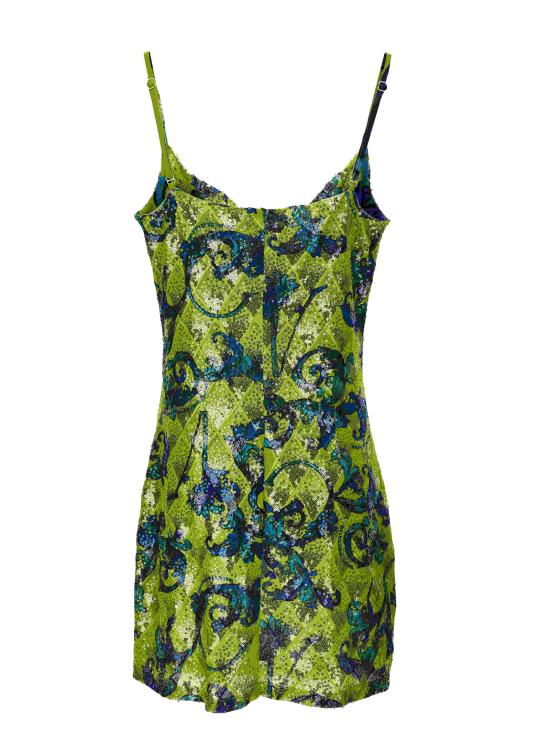 25SS 베르사체 숏 원피스 78HAO9B6 JS443166 Green - VERSACE