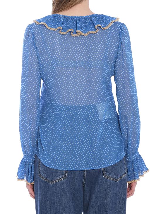 25SS 발렌티노 가라바니 블라우스 6B0AB7H19B7DEP CERULEAN BETULLA Blue - VALENTINO GARAVANI