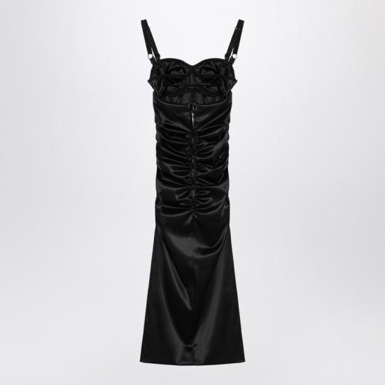 25SS 돌체앤가바나 롱 원피스 F6TUZTFURAD XI DOLCE N0000 102 black - DOLCE & GABBANA