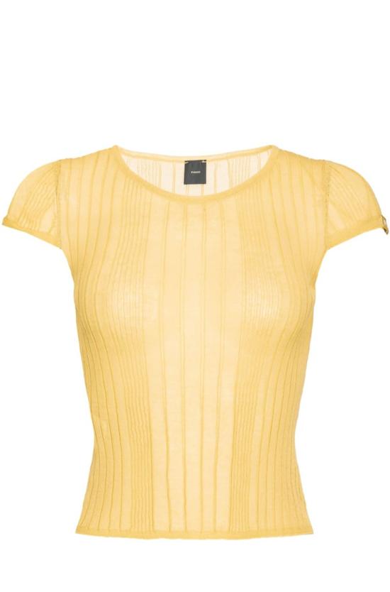25SS 핑코 스웨터 104773A1ND C43 Giallo canna d india
