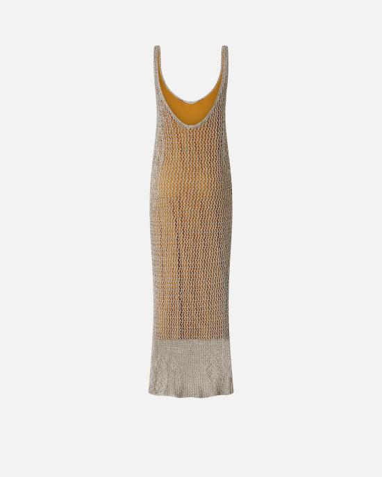 25SS 핑코 롱 원피스 104889A2FB ZZ4 Mult bianco nero - PINKO